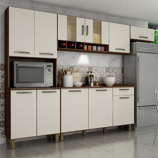 Cozinha 4 Peças 11 Portas 1 Gaveta Zafira Valdemóveis