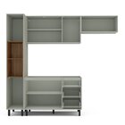 Cozinha 4 Peças 1 Balcão 2 Aéreos E 1 Paneleiro Koya Branco/v