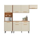 Cozinha 4 Peças 7 Portas 2 Gavetas Montreal Cinamomo/off White