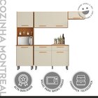 Cozinha 4 Peças 7 Portas 2 Gavetas Montreal Cinamomo/off White