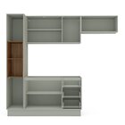 Cozinha 4 Peças Balcão 3 Gavetas 2 Portas Aéreo Basculante Pa