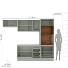 Cozinha 4 Peças Balcão 3 Gavetas 2 Portas Aéreo Basculante To