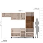 Cozinha 4 Peças Balcão 3 Gavetas 2 Portas Aéreo Basculante To