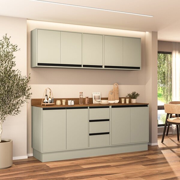 Cozinha 4 Peças Balcão 3 Gavetas 4 Portas Aéreo 5 Portas Com