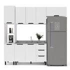 Cozinha 4 Peças Balcão Sem Tampo Meena Branco/preto