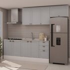 Cozinha 4 Peças Com Aéreo Para Geladeira E Balcão Com Tampo I