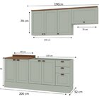 Cozinha 4 Peças Com Aéreo Para Geladeira E Balcão Com Tampo P