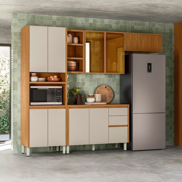 Cozinha 4 Pecas Com Torre Simples E Porta Reflecta Michelange