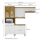 Cozinha 4 Peças Paneleiro Áereo E Balcão 80 Nesher Burguesa P
