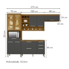 Cozinha 4 Peças Paneleiro Nesher Burguesa Premium 100% Mdf Fr