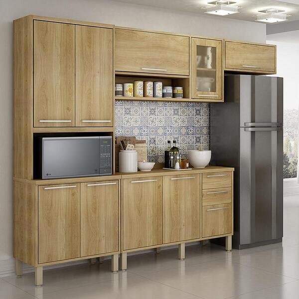 Cozinha 4 Peças Paris 03 - Carvalho - Salleto