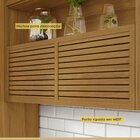 Cozinha 4 Peças Ripado Princesa 100% Mdf Freijó/off White