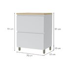 Cozinha 4 Peças Ripado Rainha  100% Mdf Branco