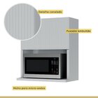 Cozinha 4 Peças Ripado Rainha  100% Mdf Branco