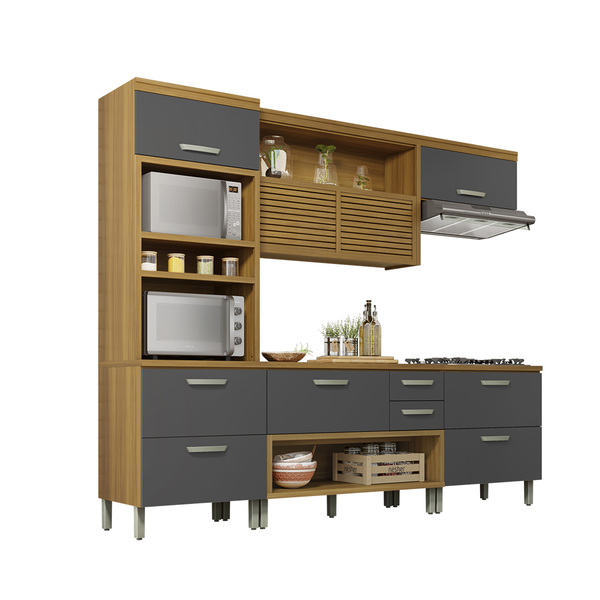 Cozinha 4 Peças Safira Feijo e Grafite