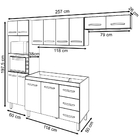 Cozinha 4 Peças Torre Quente Paneleiro Aéreos E Balcão Mara S