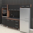 Cozinha 4 Peças Torre Quente Paneleiro Aéreos E Balcão Mara S