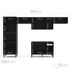 Cozinha 5 Módulos 9portas 4gavetas Amortecimento De Pistão E