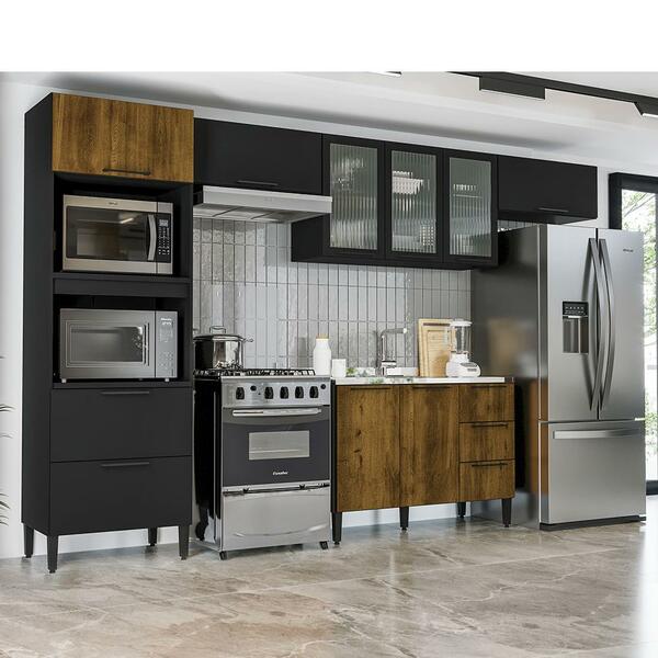 Cozinha 5 Módulos 9portas 4gavetas Amortecimento De Pistão E