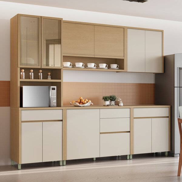 Cozinha 5 Peças 11 Portas 5 Gavetas 270cm 100% Mdf Condessa C