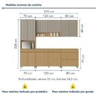 Cozinha 5 Peças 11 Portas 5 Gavetas 270cm 100% Mdf Simone Men