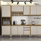 Cozinha 5 Peças 11 Portas - Eduarda-cinamomo/off- Chf Móveis