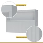 Cozinha 5 Peças 4 Portas 4 Gavetas Ripado Marquesa  100% Mdf