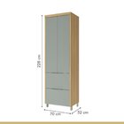 Cozinha 5 Peças 6 Portas 6 Gavetas Marquesa 100% Mdf Nature/v