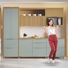 Cozinha 5 Peças 6 Portas 6 Gavetas Marquesa 100% Mdf Nature/v