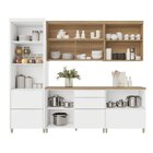 Cozinha 5 Peças 7 Portas 6 Gavetas Marquesa 100% Mdf Branco/n