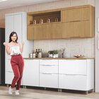 Cozinha 5 Peças 7 Portas 6 Gavetas Marquesa 100% Mdf Branco/n