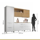 Cozinha 5 Peças 7 Portas 6 Gavetas Marquesa 100% Mdf Branco/n