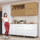 Cozinha 5 Peças 7 Portas 6 Gavetas Marquesa 100% Mdf Branco/n