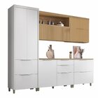 Cozinha 5 Peças 7 Portas 6 Gavetas Marquesa 100% Mdf Branco/n