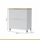 Cozinha 5 Peças 7 Portas 6 Gavetas Marquesa 100% Mdf Branco/n