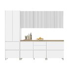 Cozinha 5 Peças 8 Portas 7 Gavetas Ripado Rainha  100% Mdf Br