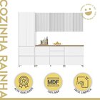 Cozinha 5 Peças 8 Portas 7 Gavetas Ripado Rainha  100% Mdf Br