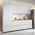 Cozinha 5 Peças 8 Portas 7 Gavetas Ripado Rainha  100% Mdf Br