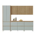 Cozinha 5 Peças 8 Portas 7 Gavetas Ripado Rainha  100% Mdf Na