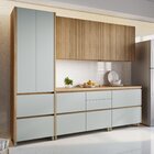 Cozinha 5 Peças 8 Portas 7 Gavetas Ripado Rainha  100% Mdf Na