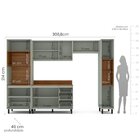 Cozinha 5 Peças Balcão 3 Gavetas 2 Portas Aéreo Paneleiro Tor