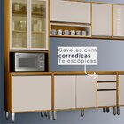 Cozinha 5 Peças Com Paneleiro, Balcão, Cristaleira E Armário
