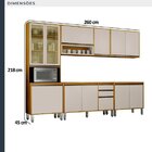 Cozinha 5 Peças Com Paneleiro, Balcão, Cristaleira E Armário