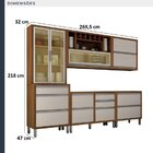 Cozinha 5 Peças Com Paneleiro, Balcão, Cristaleira E Armário