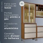 Cozinha 5 Peças Com Paneleiro, Balcão, Cristaleira E Armário