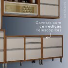 Cozinha 5 Peças Com Paneleiro, Balcão, Cristaleira E Armário