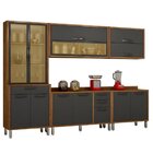 Cozinha 5 Peças Com Paneleiro, Balcão, Cristaleira E Armário