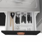 Cozinha 5 Peças Com Rodapé Pérola Yescasa Preto/branco