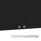 Cozinha 5 Peças Com Rodapé Pérola Yescasa Preto/branco