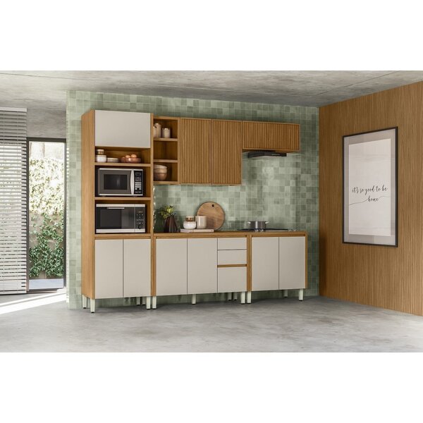 Cozinha 5 Pecas Com Torre Quente E Porta Ripada Michelangelo